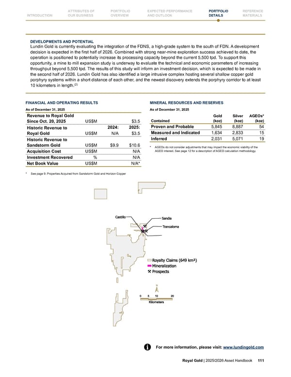 Royal Gold, Inc. 2025/2026 Asset Handbook - Page 111