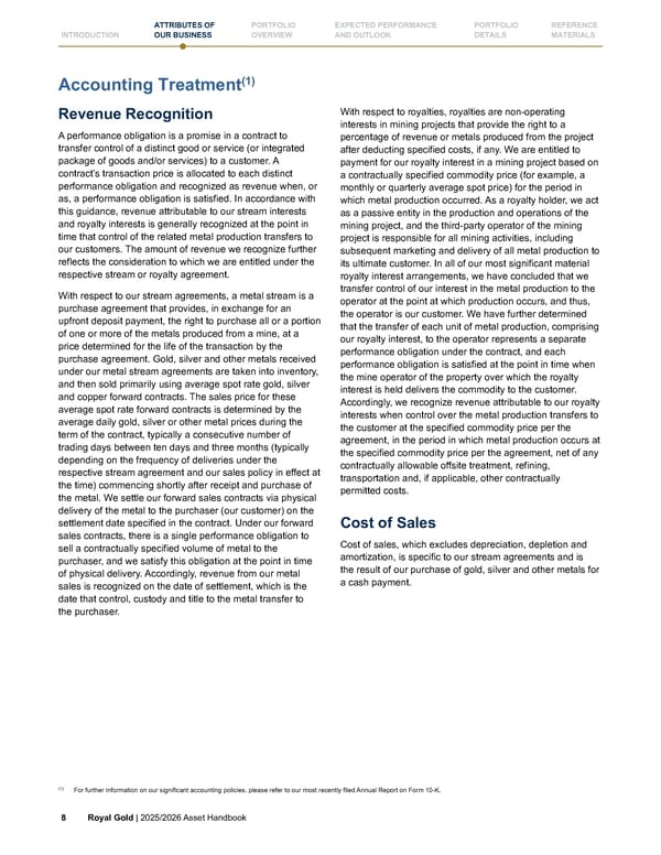 Royal Gold, Inc. 2025/2026 Asset Handbook - Page 8