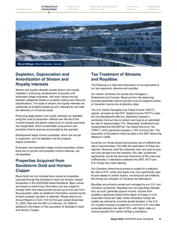Royal Gold, Inc. 2025/2026 Asset Handbook - Page 9