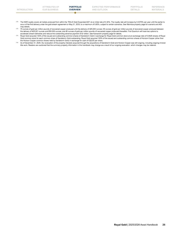 Royal Gold, Inc. 2025/2026 Asset Handbook - Page 25
