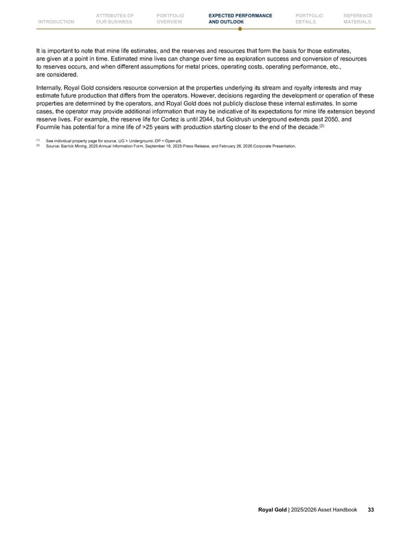 Royal Gold, Inc. 2025/2026 Asset Handbook - Page 33
