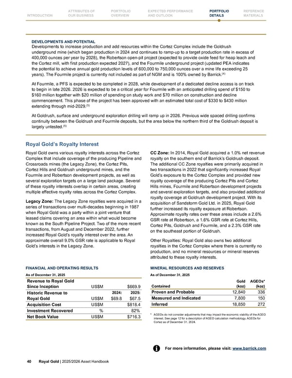 Royal Gold, Inc. 2025/2026 Asset Handbook - Page 40