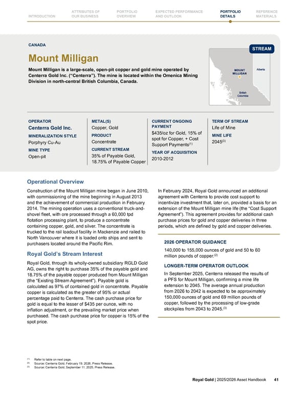 Royal Gold, Inc. 2025/2026 Asset Handbook - Page 41