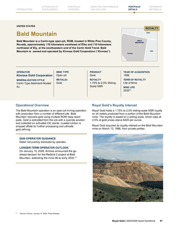 Royal Gold, Inc. 2025/2026 Asset Handbook - Page 57