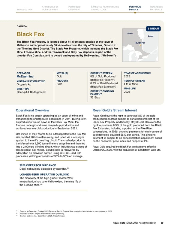 Royal Gold, Inc. 2025/2026 Asset Handbook - Page 59