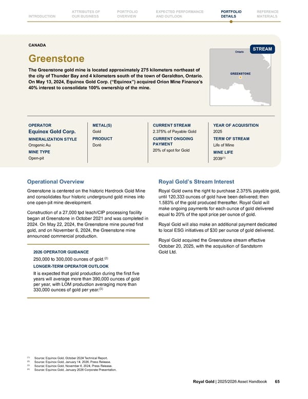 Royal Gold, Inc. 2025/2026 Asset Handbook - Page 65