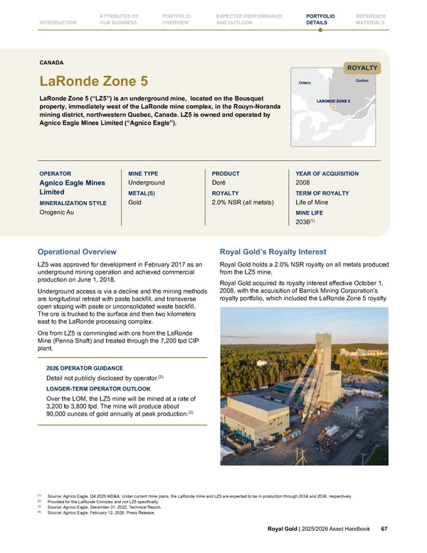 Royal Gold, Inc. 2025/2026 Asset Handbook - Page 67
