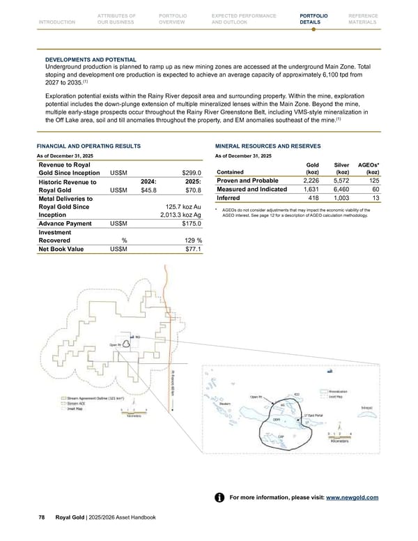 Royal Gold, Inc. 2025/2026 Asset Handbook - Page 78