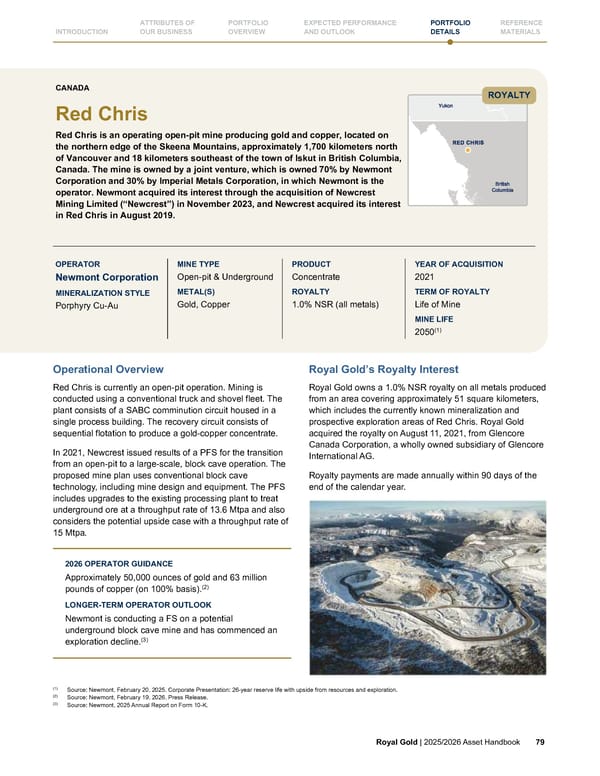 Royal Gold, Inc. 2025/2026 Asset Handbook - Page 79