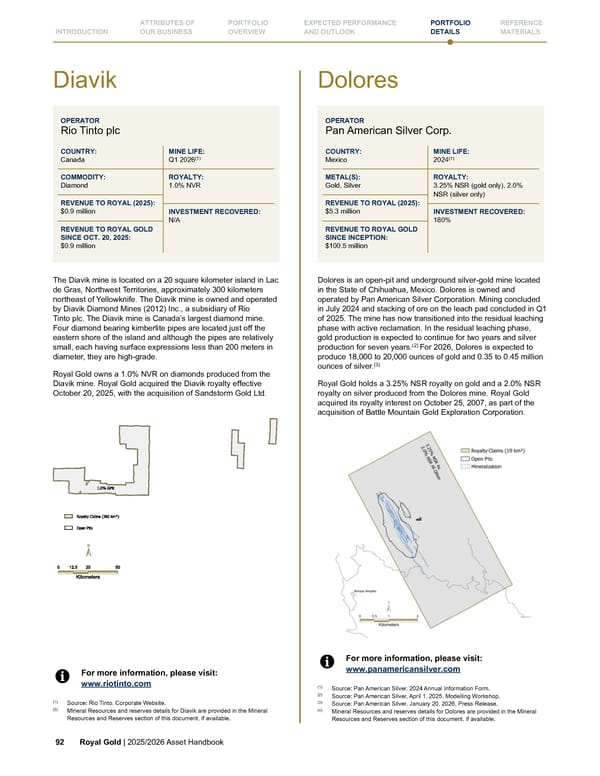 Royal Gold, Inc. 2025/2026 Asset Handbook - Page 92