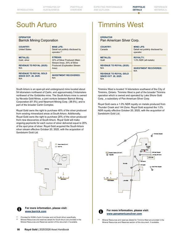 Royal Gold, Inc. 2025/2026 Asset Handbook - Page 98