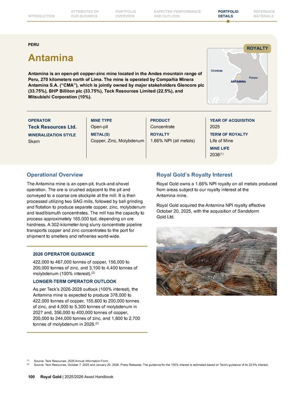 Royal Gold, Inc. 2025/2026 Asset Handbook - Page 100