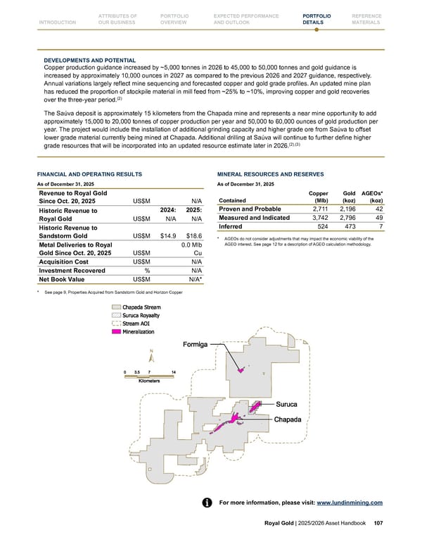 Royal Gold, Inc. 2025/2026 Asset Handbook - Page 107