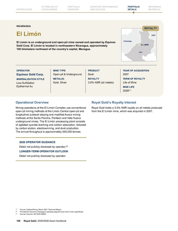 Royal Gold, Inc. 2025/2026 Asset Handbook - Page 108