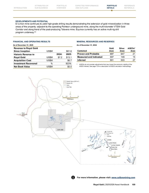 Royal Gold, Inc. 2025/2026 Asset Handbook - Page 109