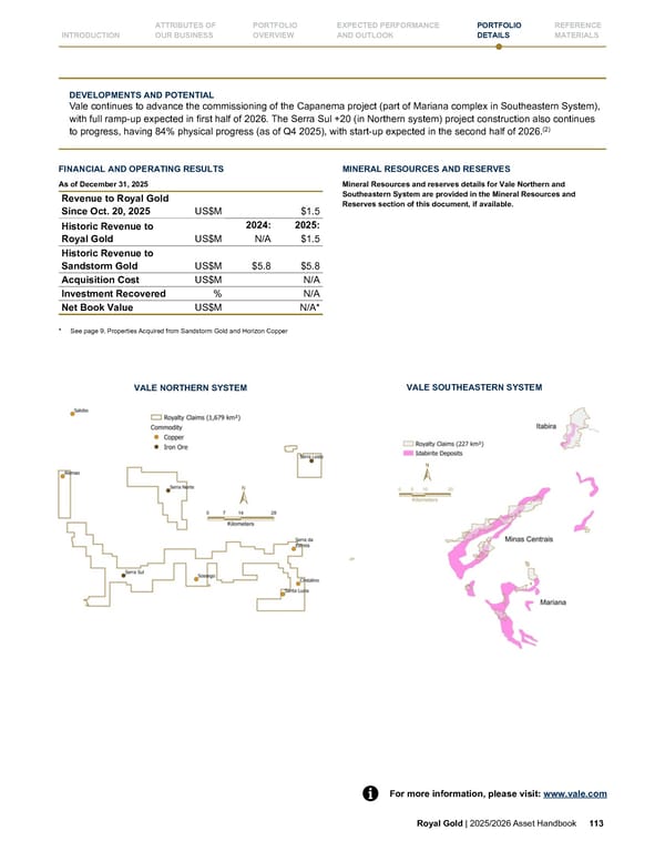 Royal Gold, Inc. 2025/2026 Asset Handbook - Page 113