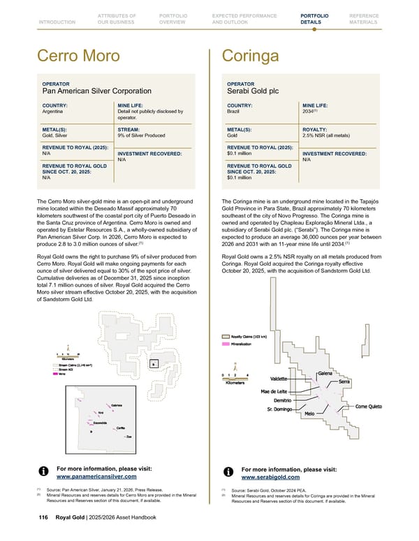 Royal Gold, Inc. 2025/2026 Asset Handbook - Page 116