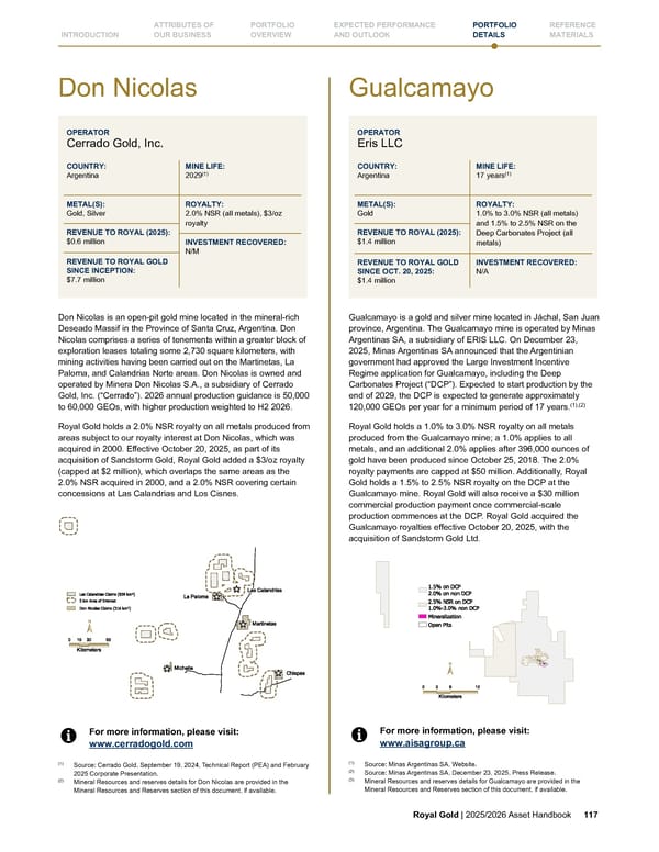 Royal Gold, Inc. 2025/2026 Asset Handbook - Page 117