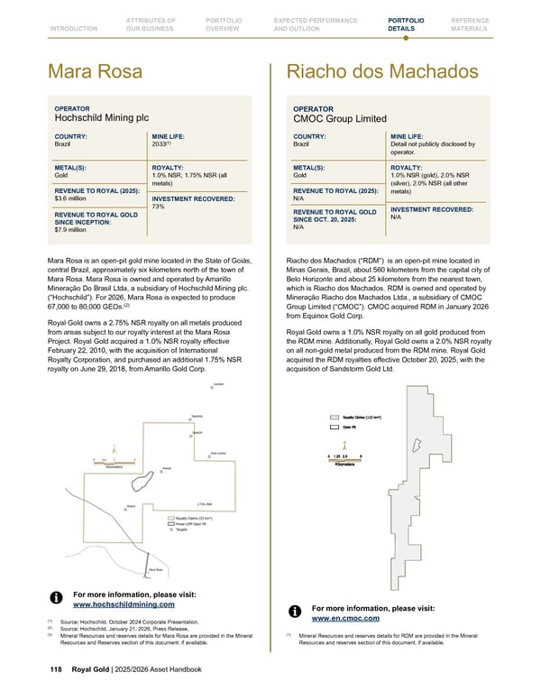 Royal Gold, Inc. 2025/2026 Asset Handbook - Page 118