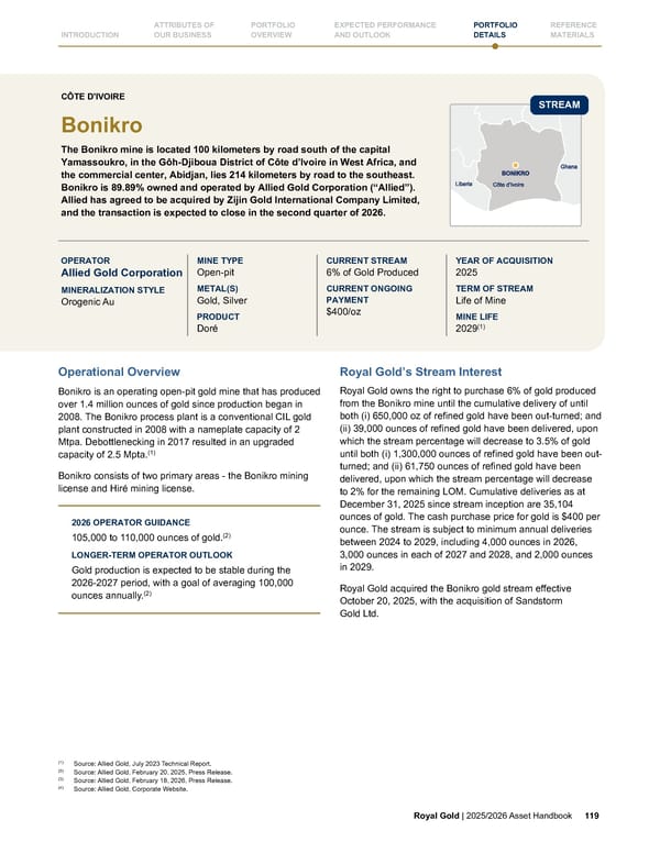 Royal Gold, Inc. 2025/2026 Asset Handbook - Page 119