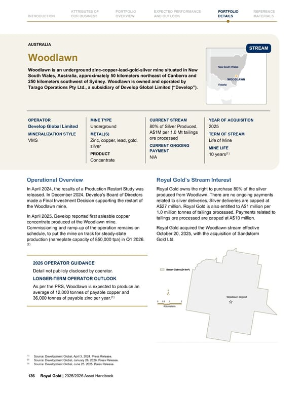 Royal Gold, Inc. 2025/2026 Asset Handbook - Page 136