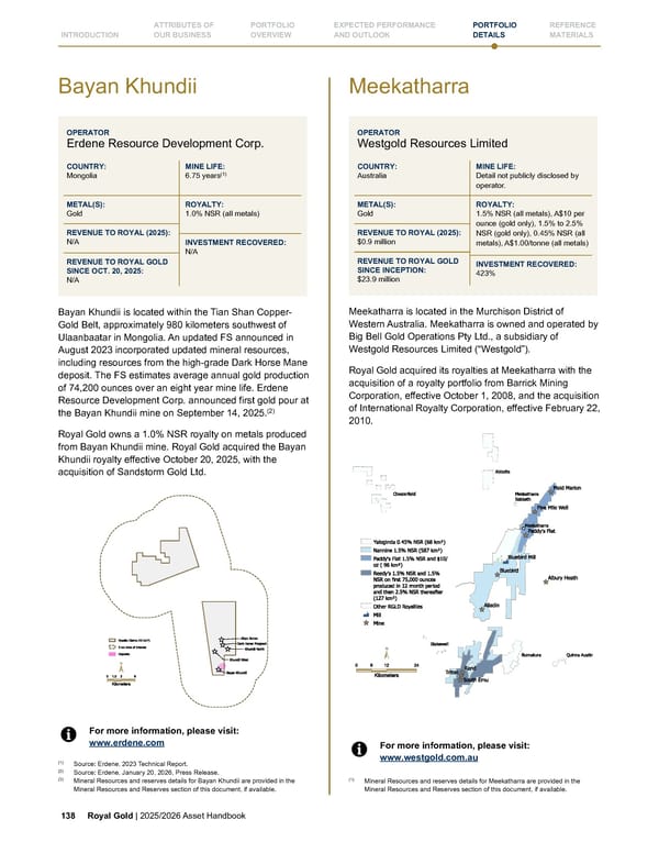 Royal Gold, Inc. 2025/2026 Asset Handbook - Page 138