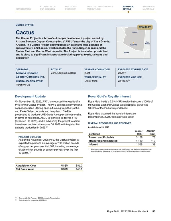Royal Gold, Inc. 2025/2026 Asset Handbook - Page 143