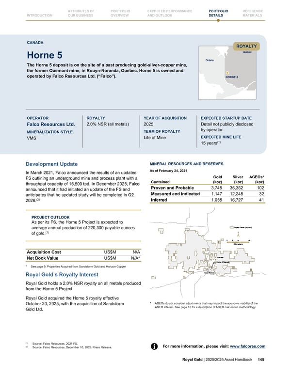 Royal Gold, Inc. 2025/2026 Asset Handbook - Page 145