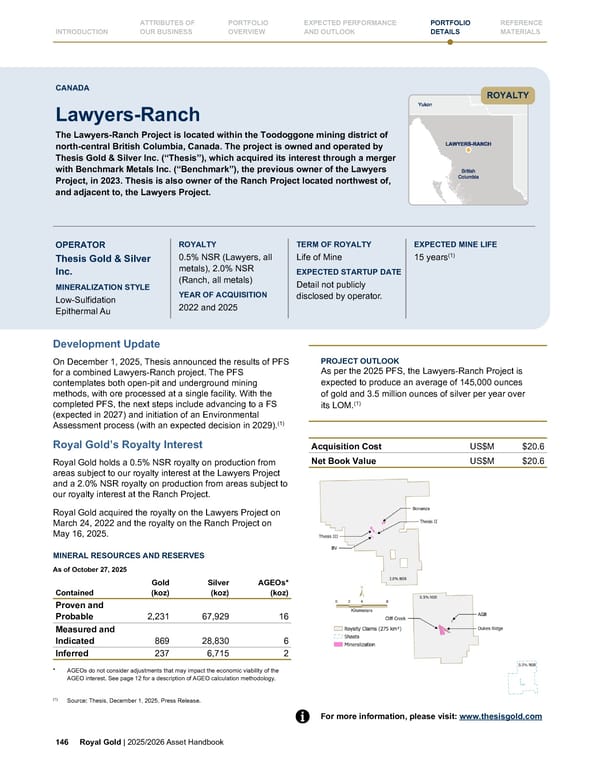Royal Gold, Inc. 2025/2026 Asset Handbook - Page 146