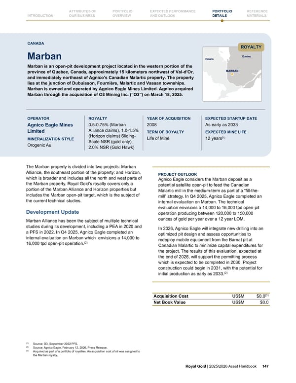 Royal Gold, Inc. 2025/2026 Asset Handbook - Page 147