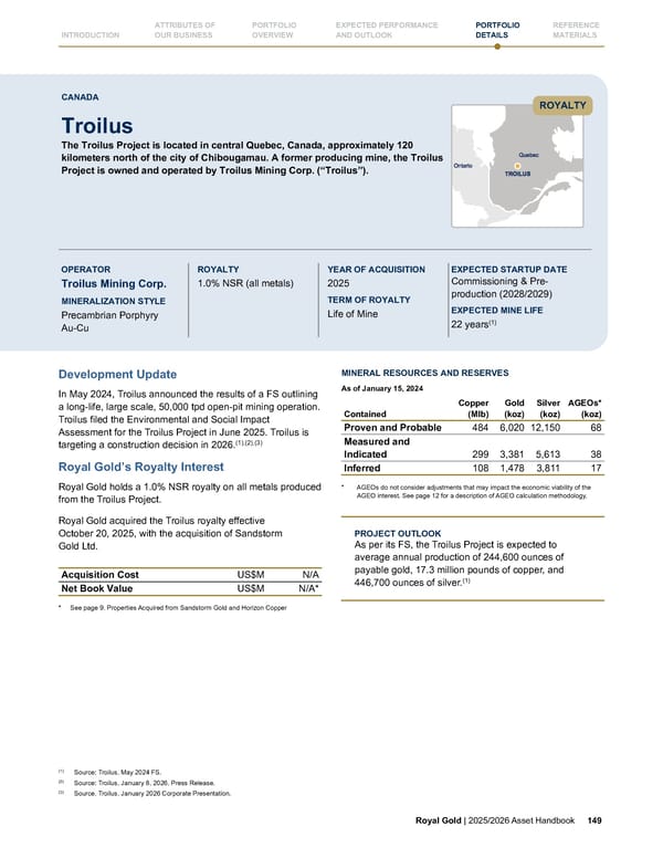 Royal Gold, Inc. 2025/2026 Asset Handbook - Page 149