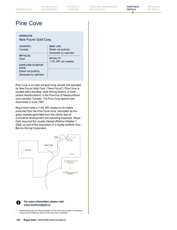Royal Gold, Inc. 2025/2026 Asset Handbook - Page 154