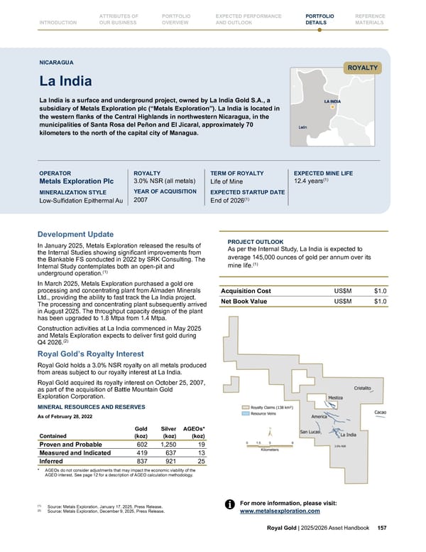 Royal Gold, Inc. 2025/2026 Asset Handbook - Page 157