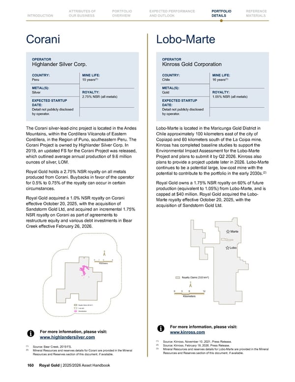 Royal Gold, Inc. 2025/2026 Asset Handbook - Page 160
