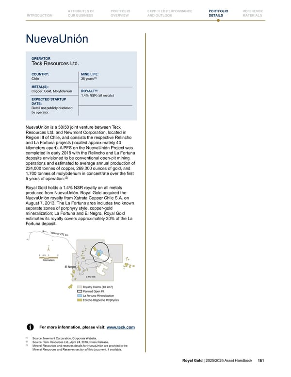 Royal Gold, Inc. 2025/2026 Asset Handbook - Page 161