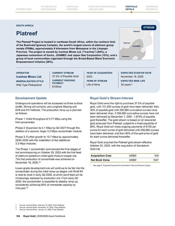 Royal Gold, Inc. 2025/2026 Asset Handbook - Page 164