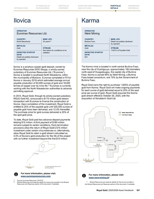 Royal Gold, Inc. 2025/2026 Asset Handbook - Page 167