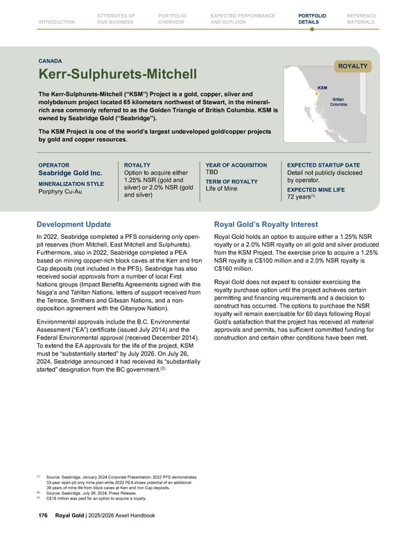 Royal Gold, Inc. 2025/2026 Asset Handbook - Page 176
