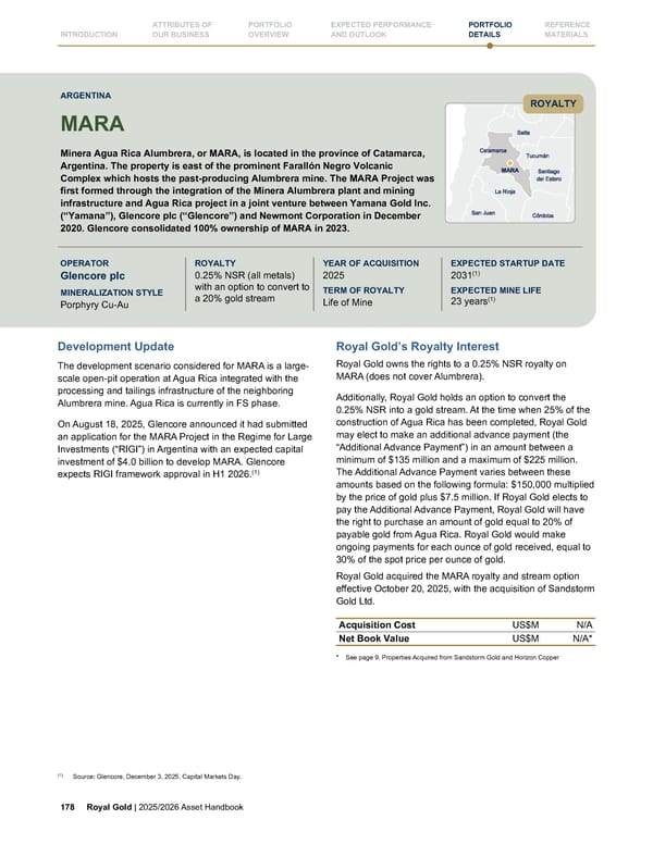 Royal Gold, Inc. 2025/2026 Asset Handbook - Page 178