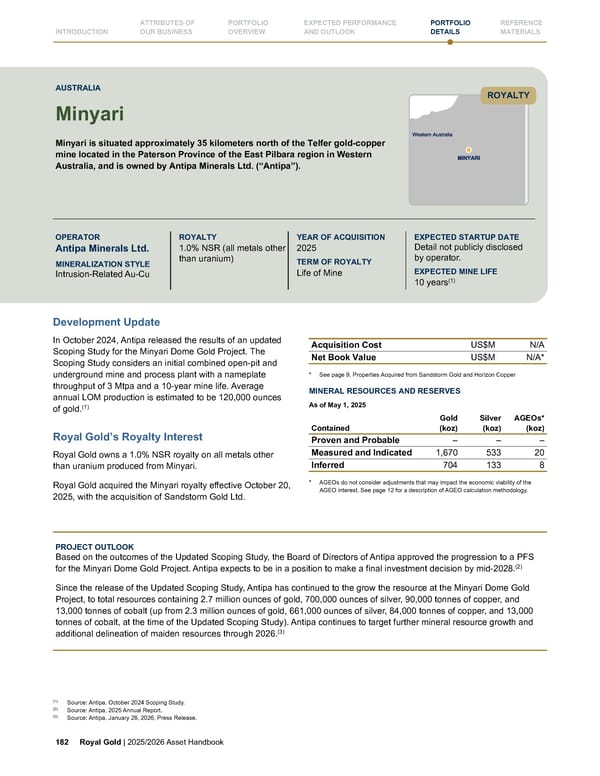 Royal Gold, Inc. 2025/2026 Asset Handbook - Page 182