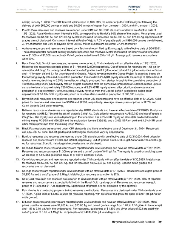 Royal Gold, Inc. 2025/2026 Asset Handbook - Page 211