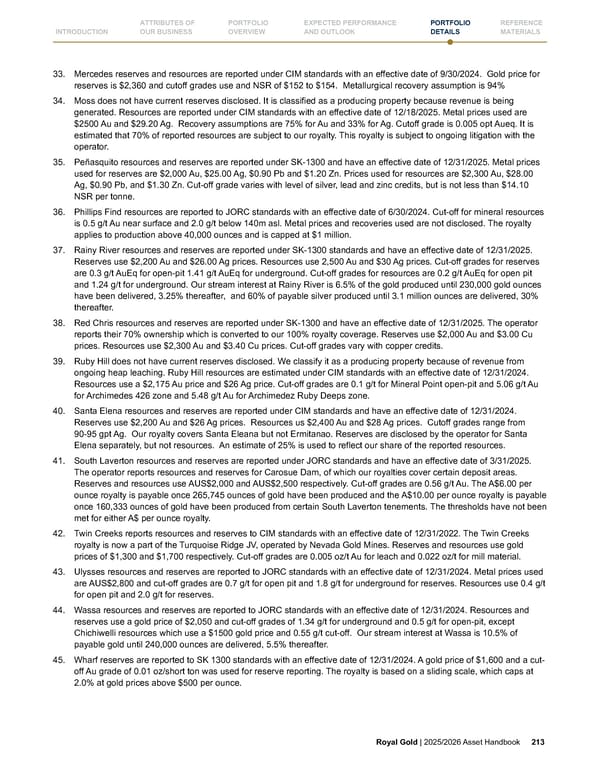 Royal Gold, Inc. 2025/2026 Asset Handbook - Page 213