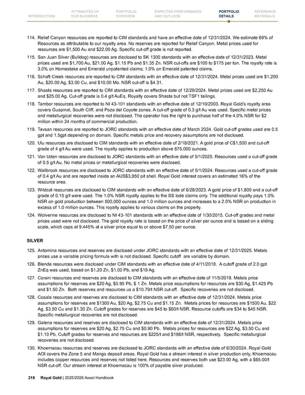 Royal Gold, Inc. 2025/2026 Asset Handbook - Page 218