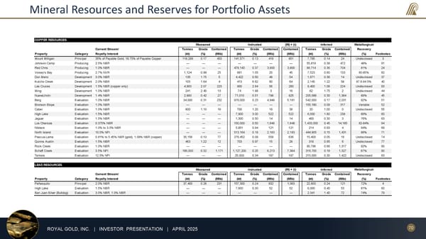 April 2025 Investor Presentation - Page 70