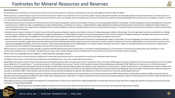 April 2025 Investor Presentation - Page 73