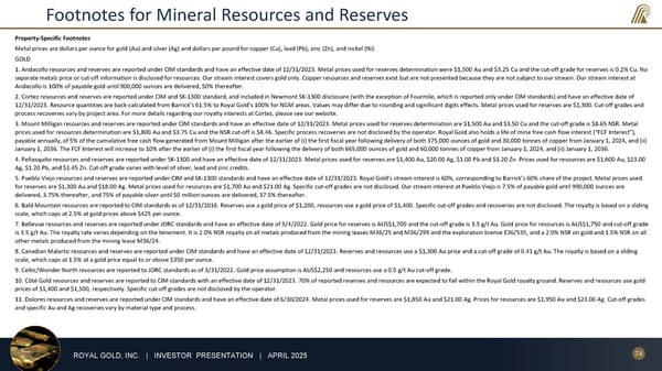 April 2025 Investor Presentation - Page 74