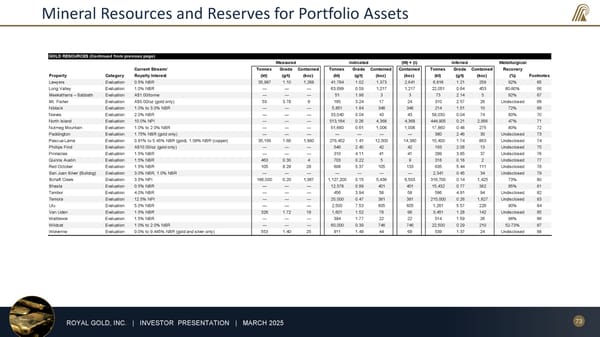 March 2025 Investor Presentation - Page 73