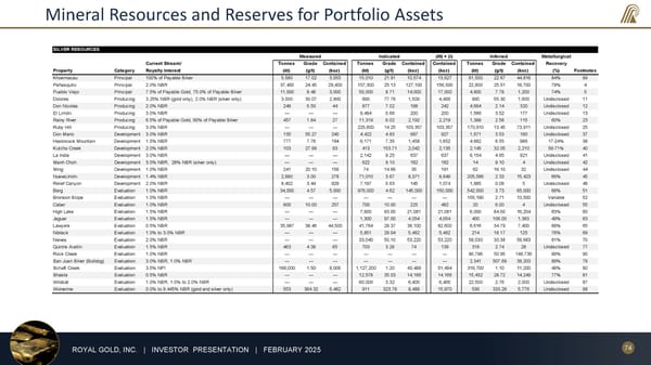 February 2025 Investor Presentation - Page 74