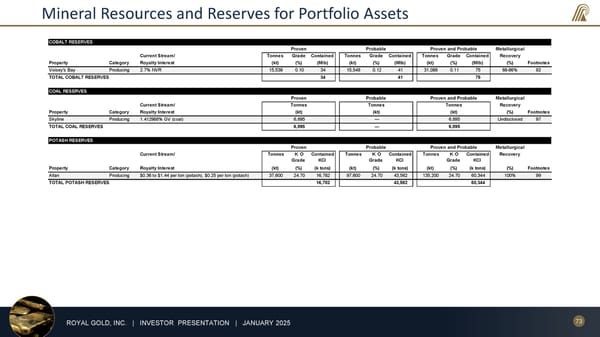 January 2025 Investor Presentation - Page 73